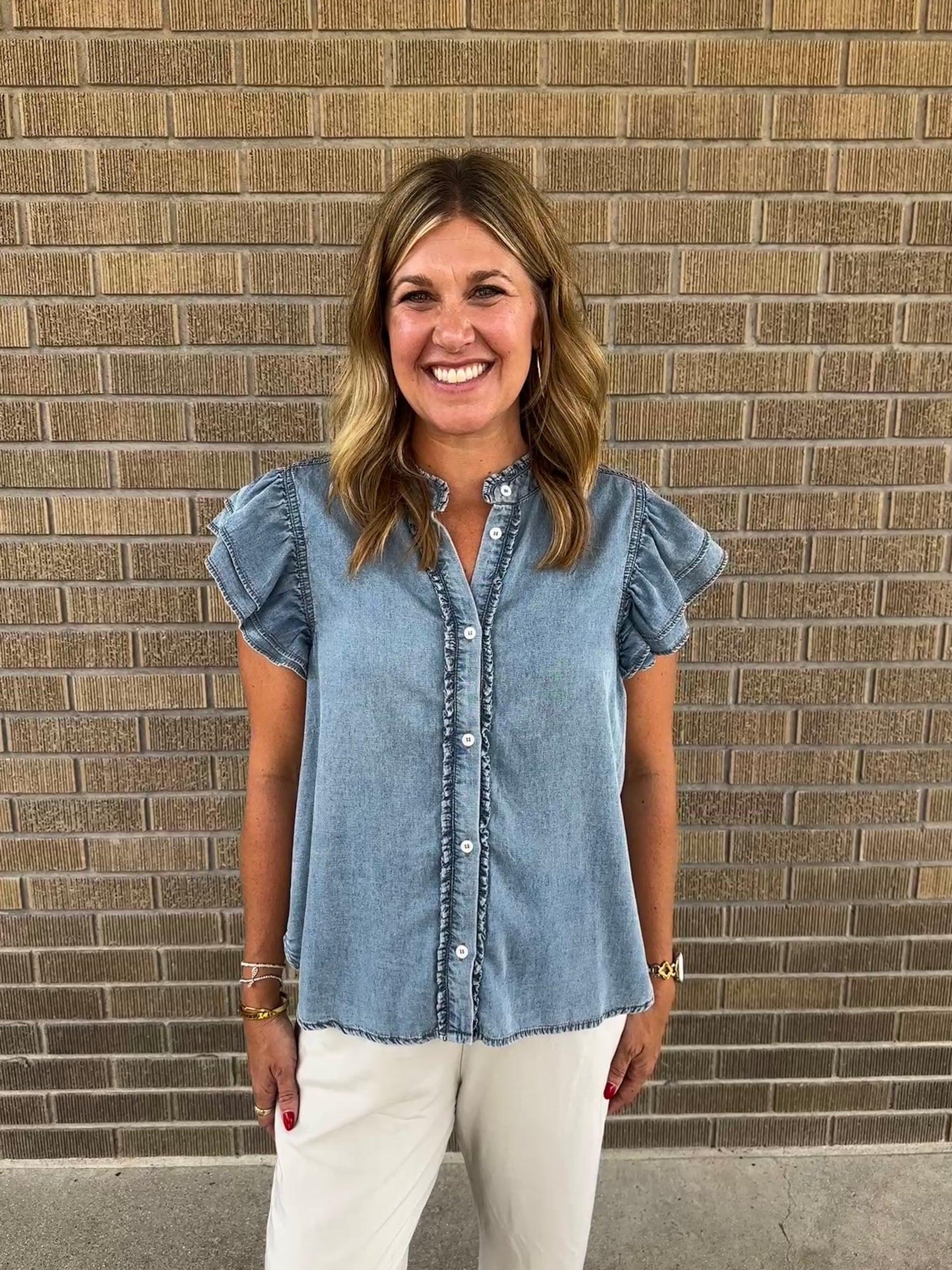 Chambray Denim Blouse
