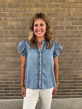 Chambray Denim Blouse