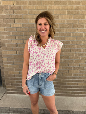 Lilac Floral Blouse