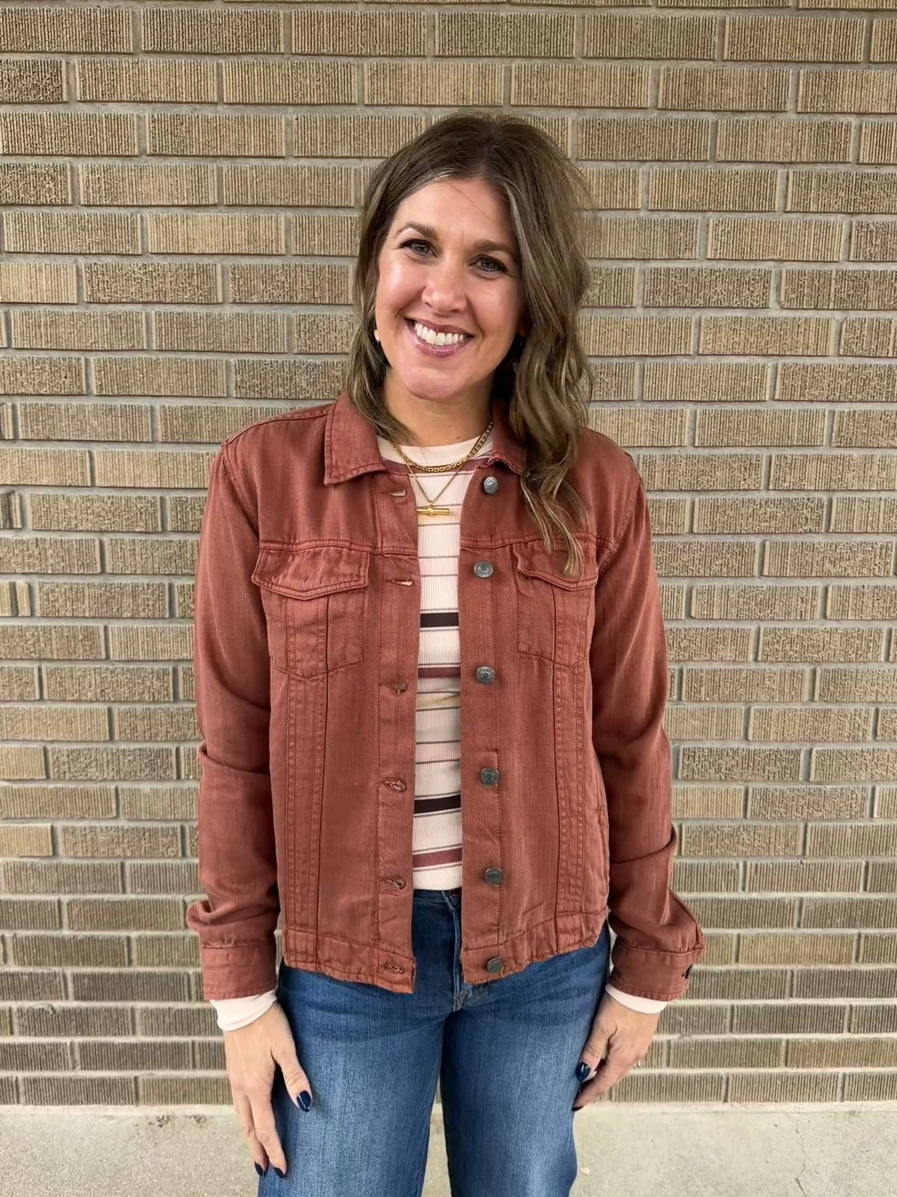 Stacy Top - Autumn Stripe