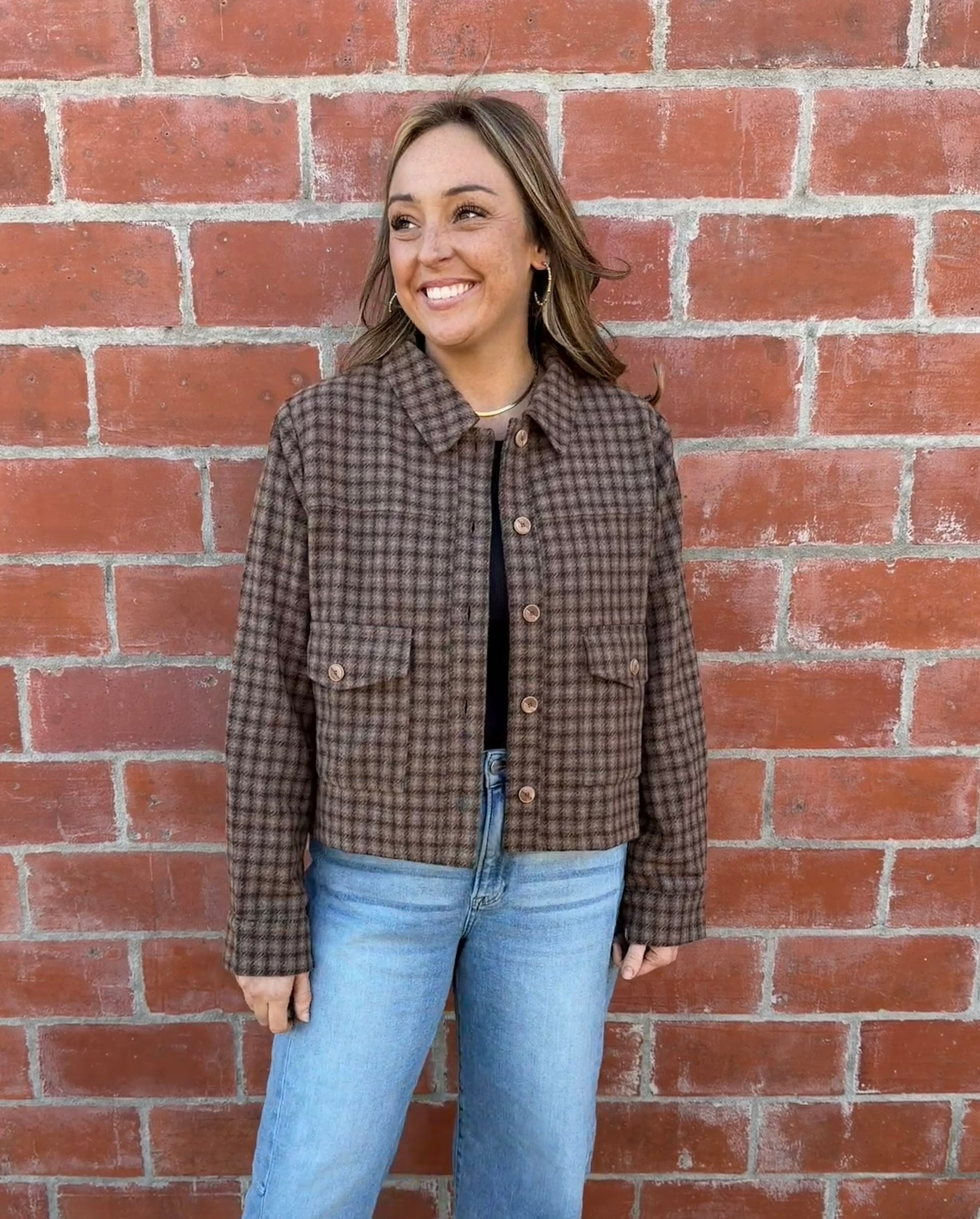 Plaid Crop Jacket