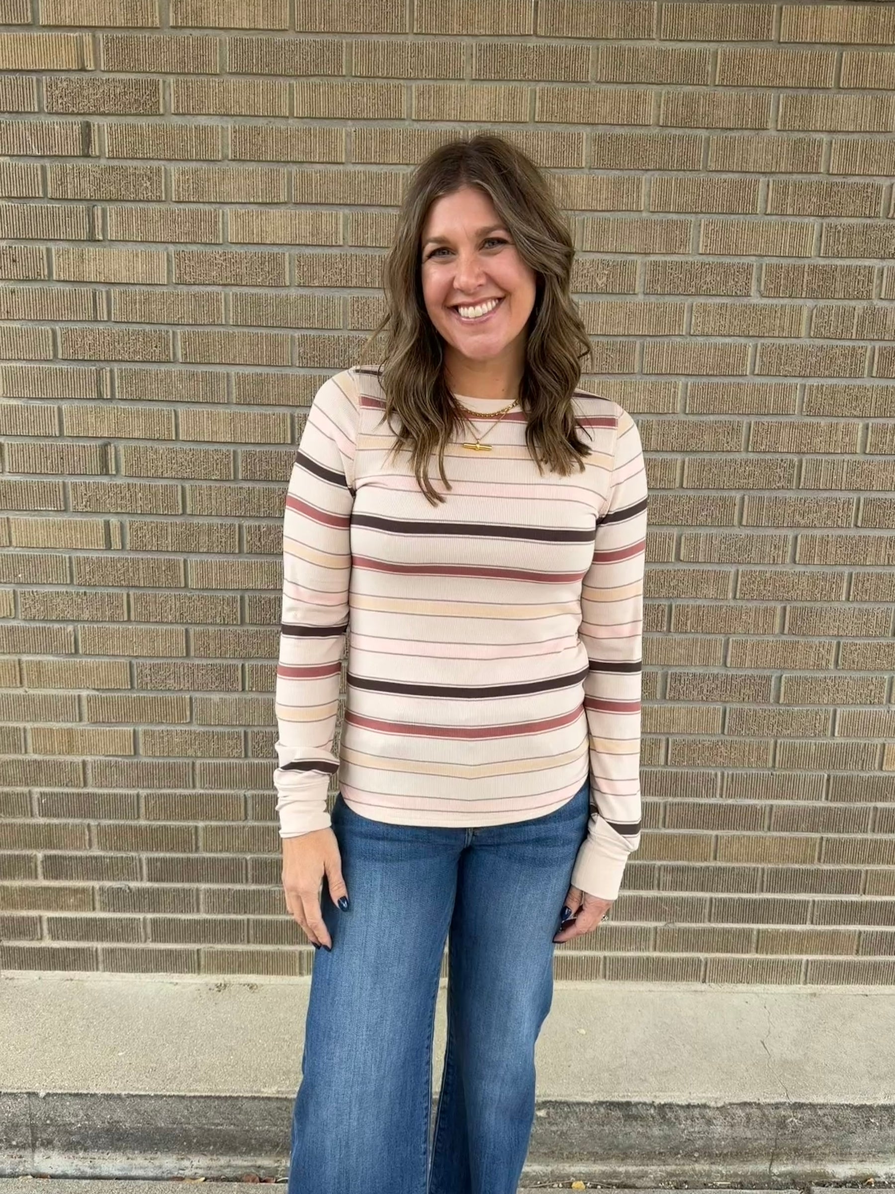 Stacy Top - Autumn Stripe