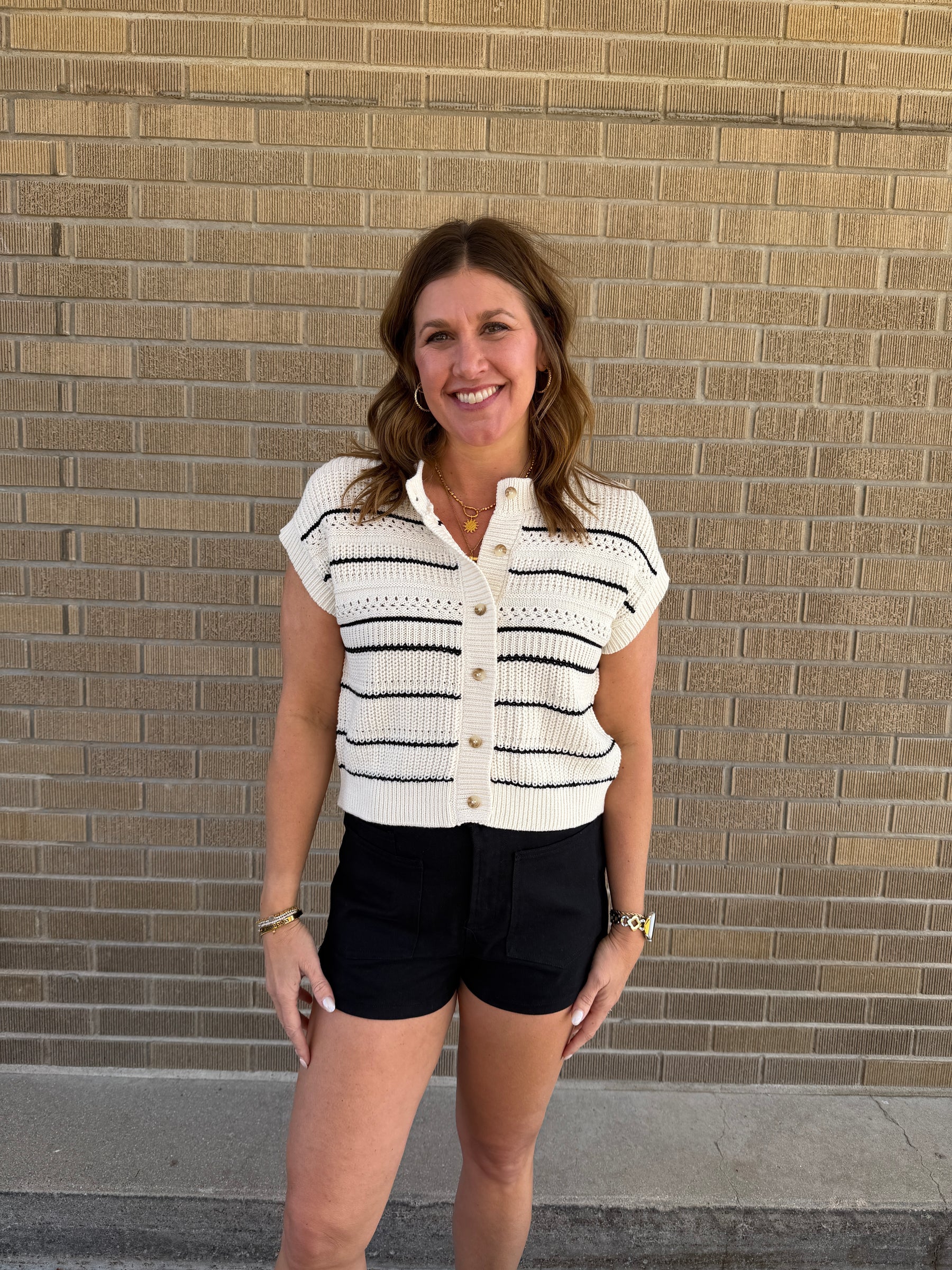 Easy Peasy Cream Sweater Top