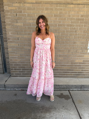 Pinch Me Pink Floral Dress