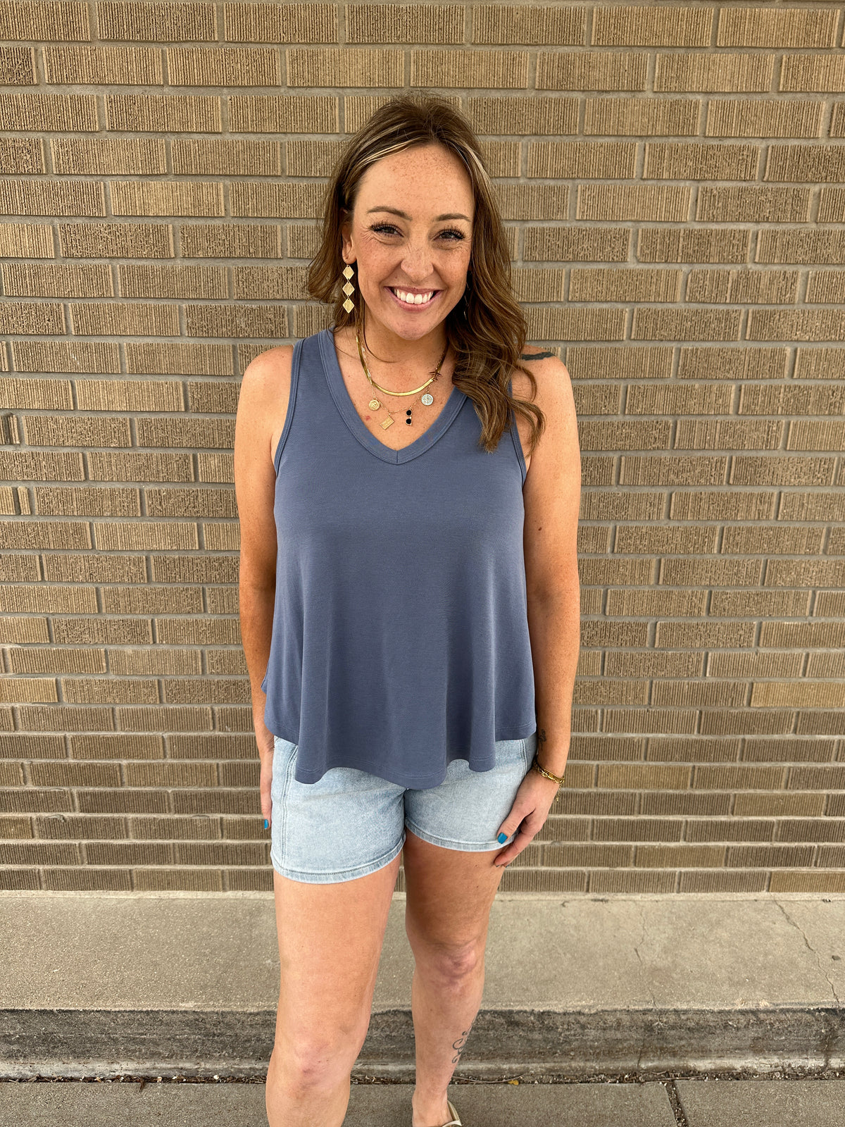 Blue Racerback Tank
