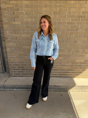 Pippin Jacket - Denim Plaid