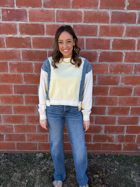 Lemon Cream & Blue Dreams Top