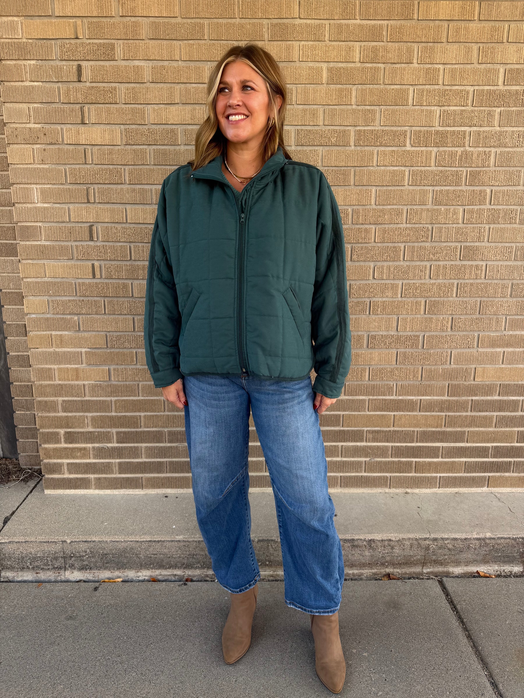 Fireside Quilted Jacket - Teal