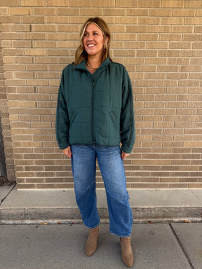Fireside Quilted Jacket - Teal