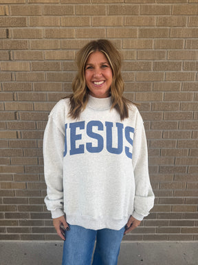 Reversible Mock Neck Sweatshirt - God is Good