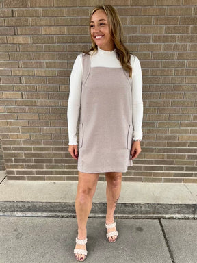 Woven Taupe Dress