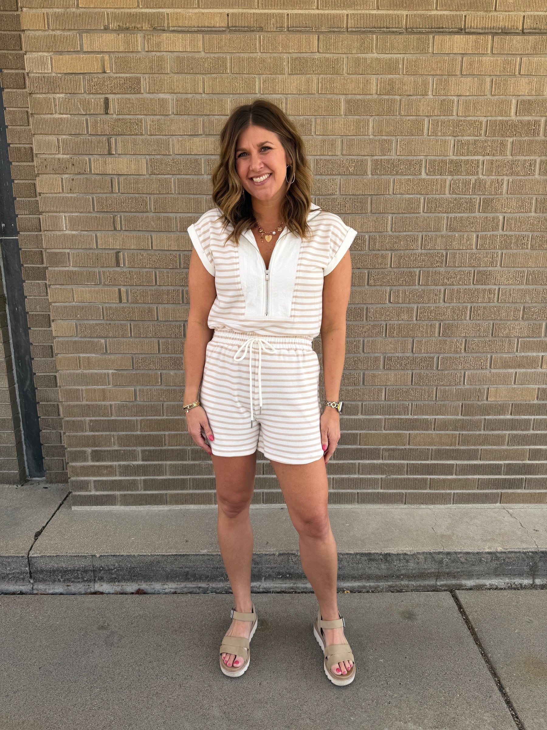 Neutral Girly Romper