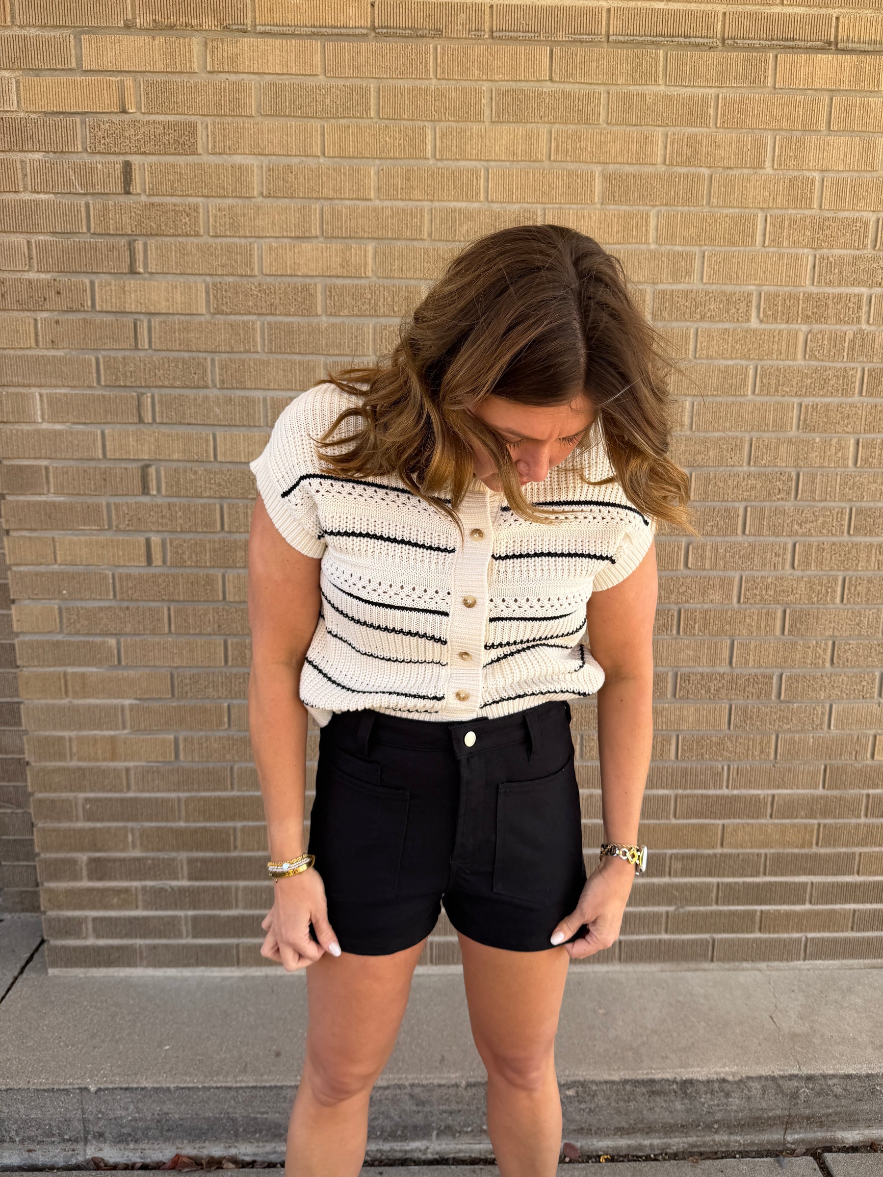 Black Denim Shorts