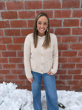 Showstopper Gold Button Cardigan