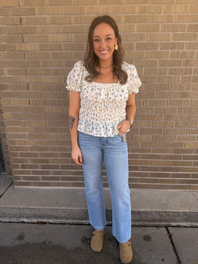 Sweetest Floral Peplum Top