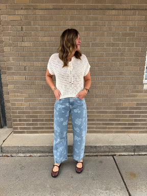 Cutest Cream Crochet Top