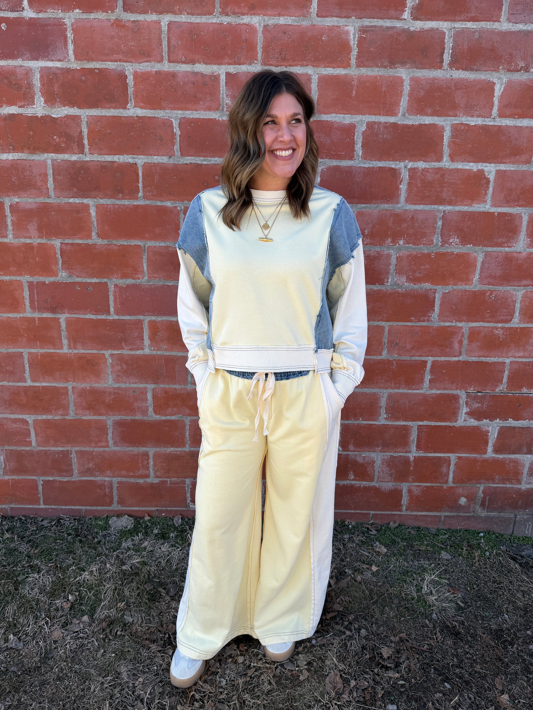 Lemon Cream & Blue Dreams Pants