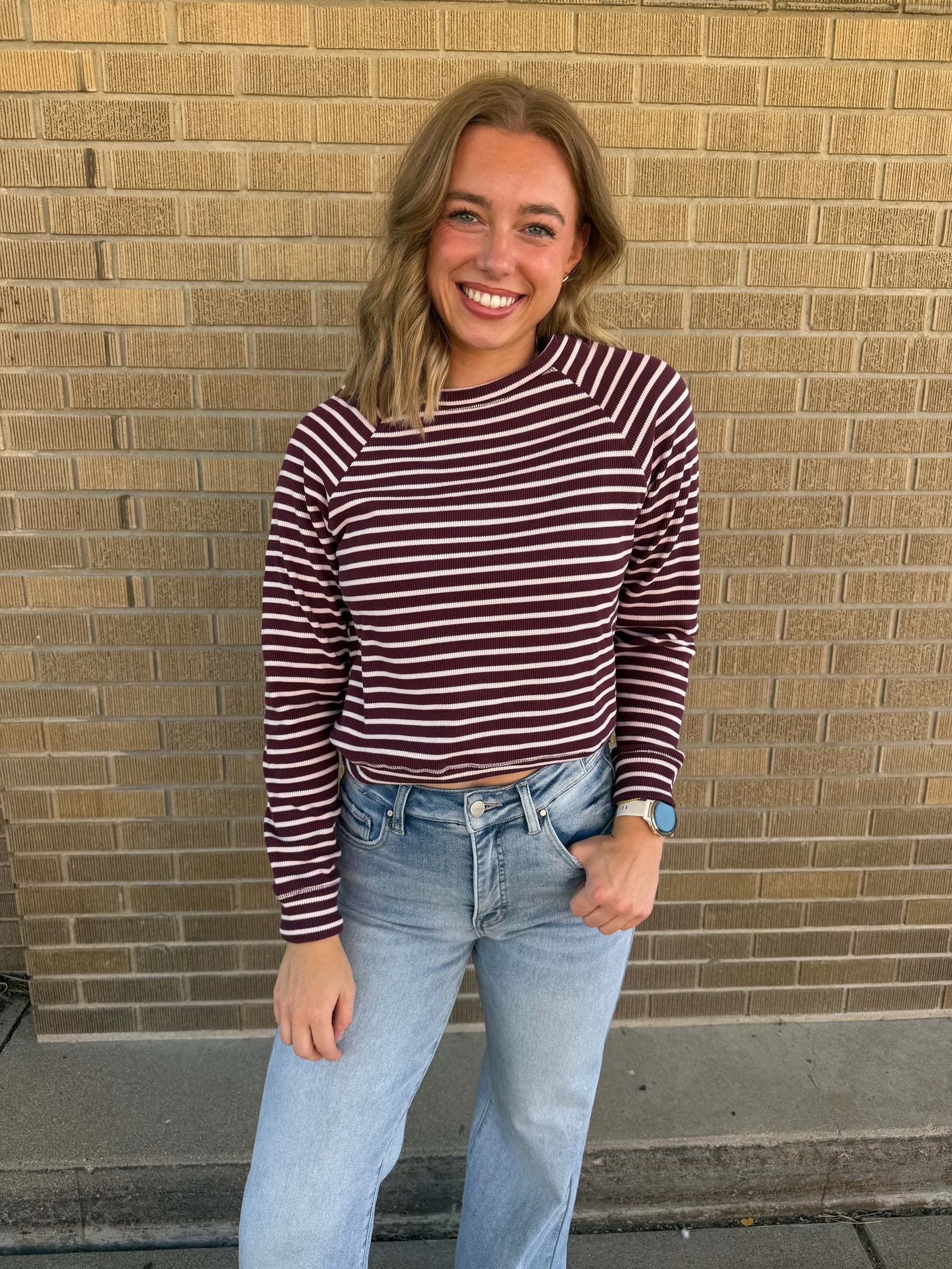 Stripes with Dark Cherry on Top