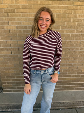 Stripes with Dark Cherry on Top
