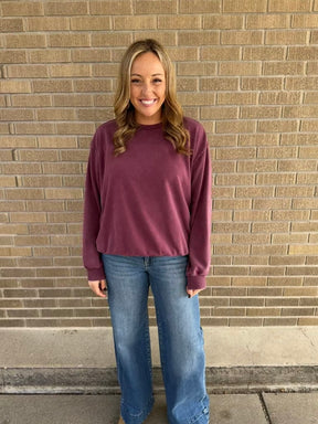 Oversized Sweatshirt - Dark Cherry