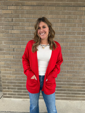 Classic Cardigan - Red