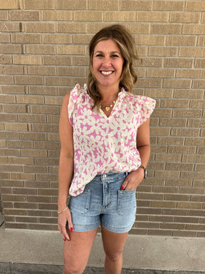 Lilac Floral Blouse