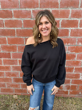 Off The Shoulder Black Top