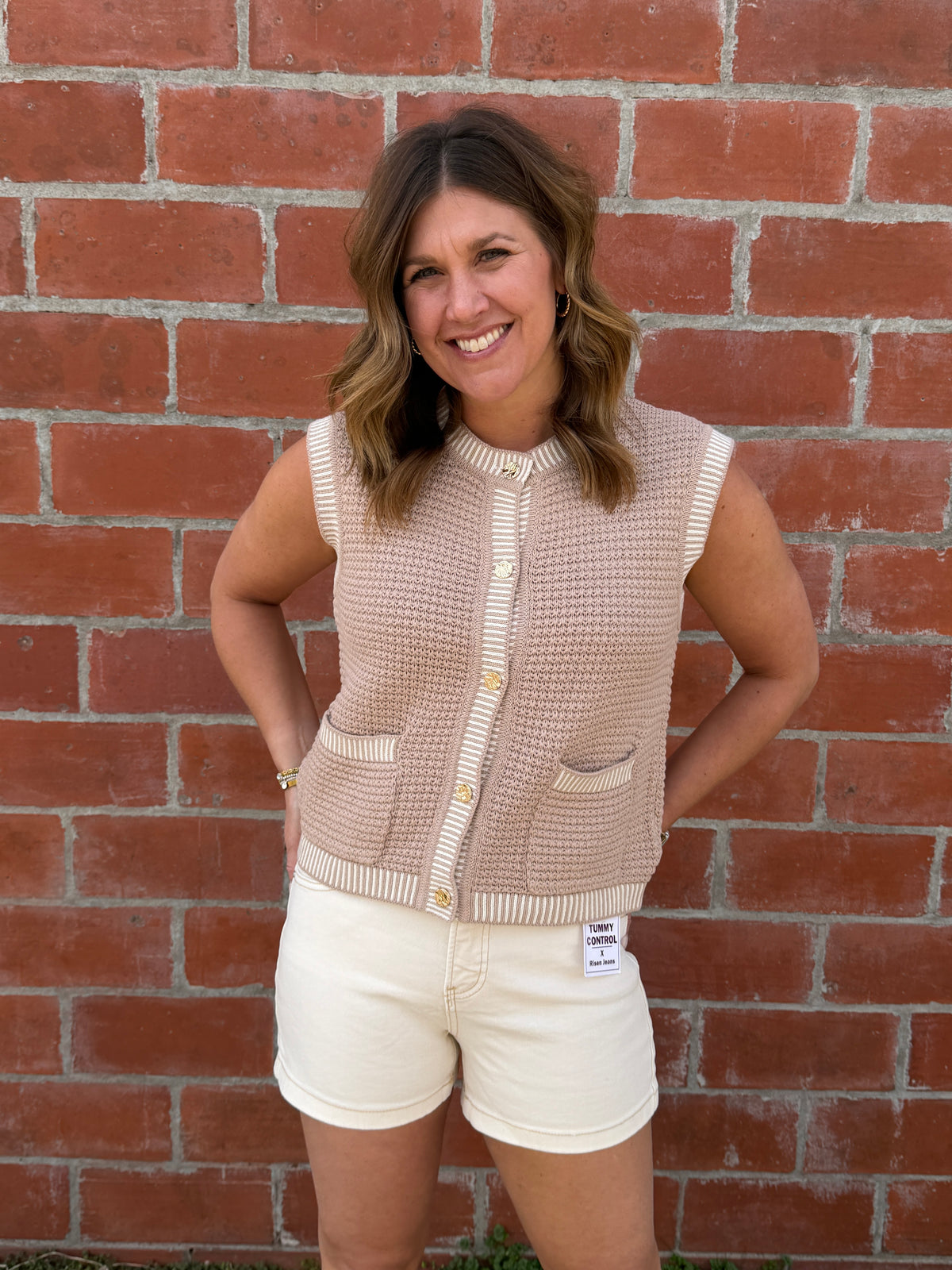 All About Them Details Button Up Top