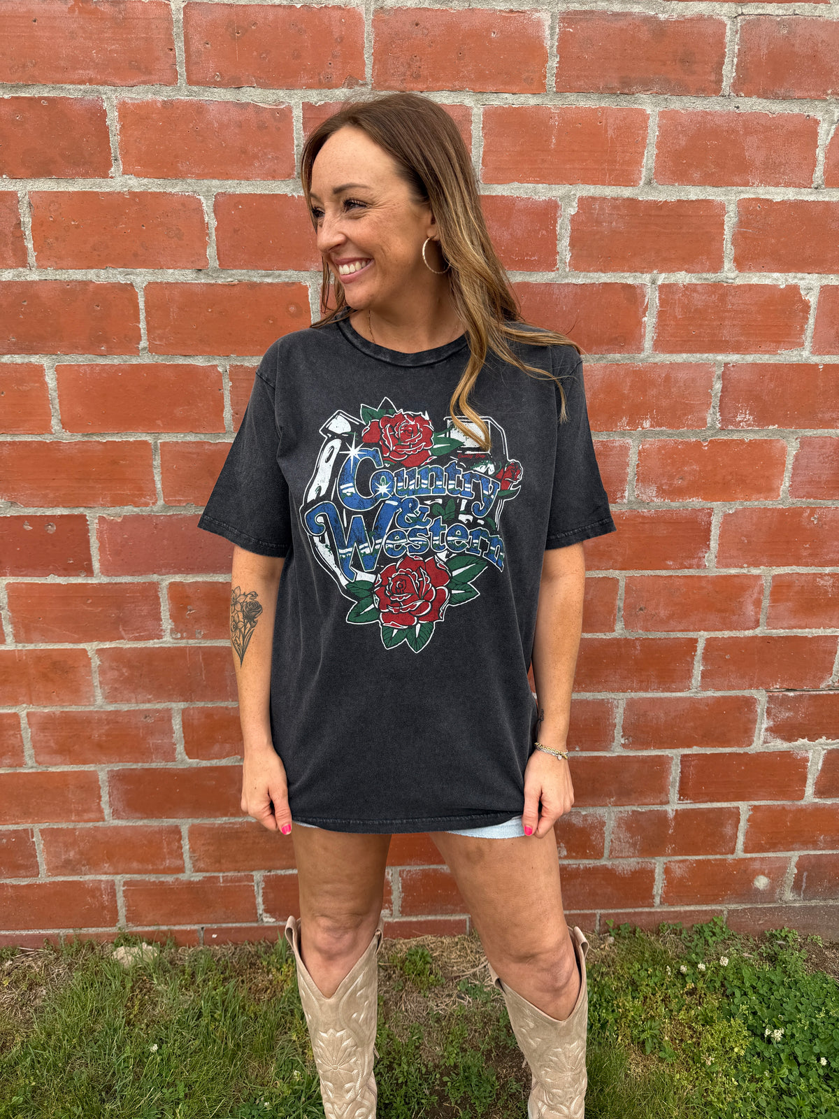 Country Western Oversized Graphic Tee
