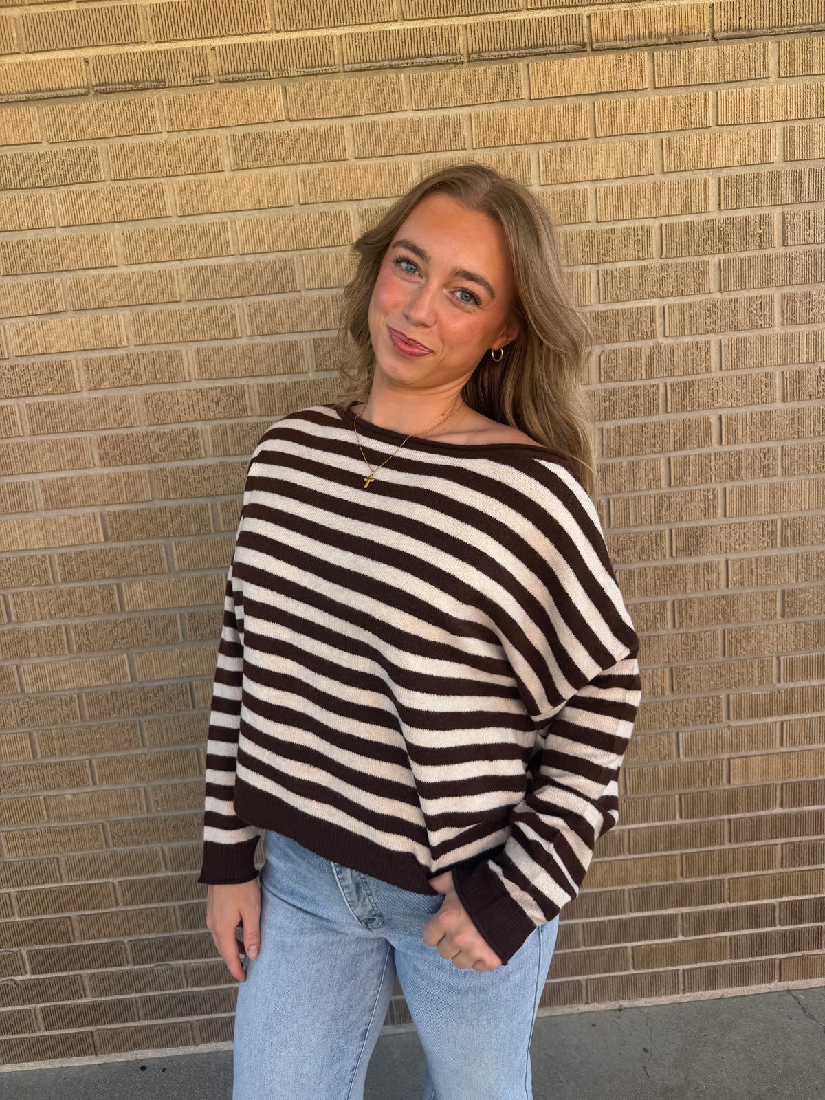 Mocha Mornings Striped Sweater