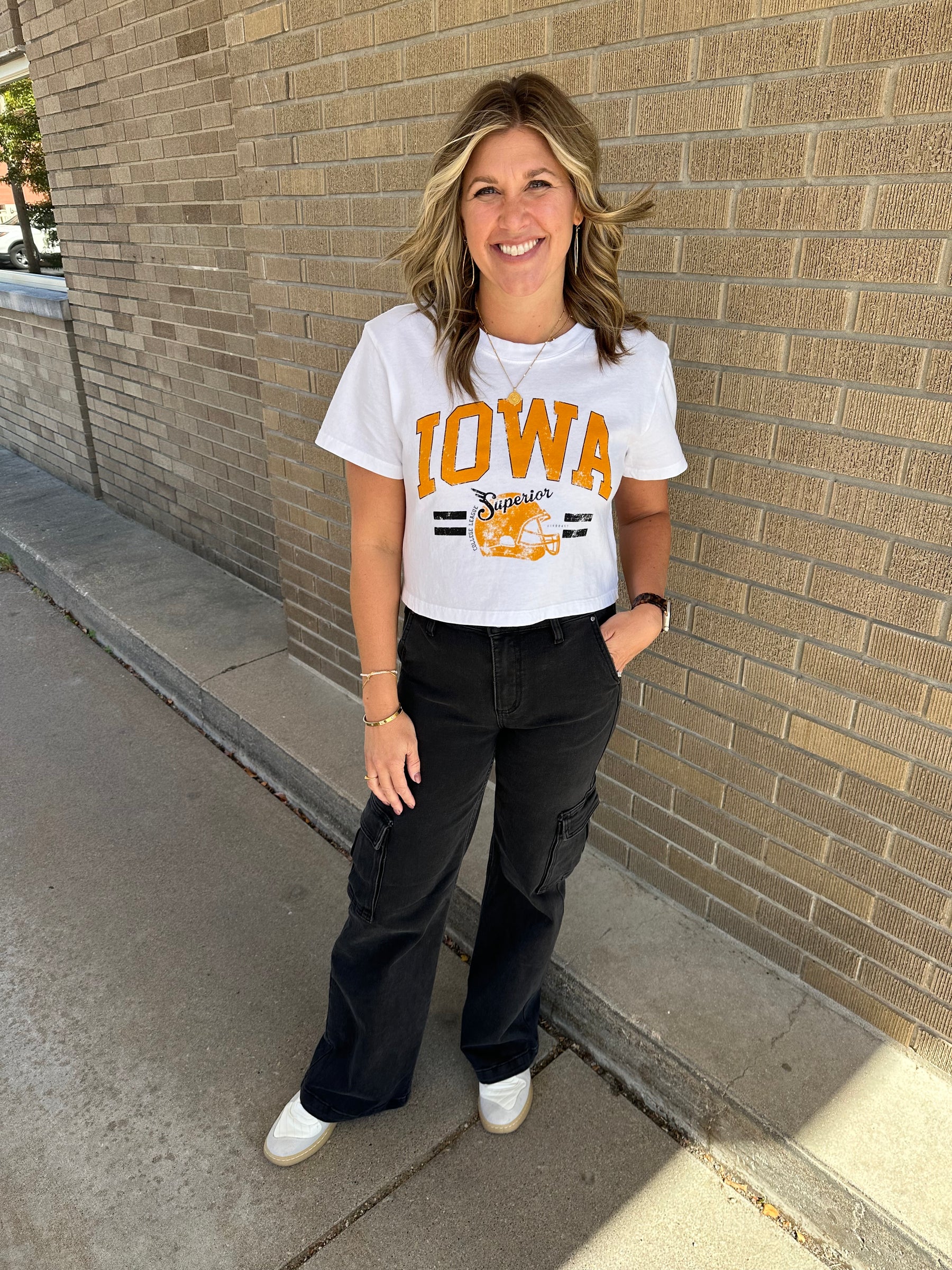 White Iowa Tee