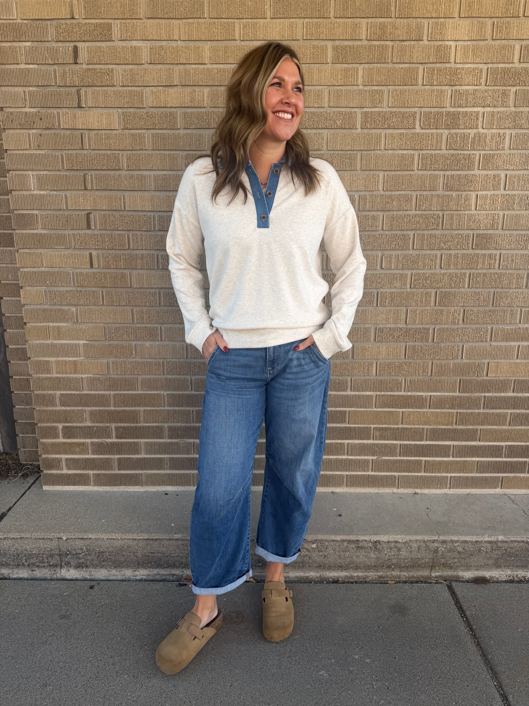 Crest Pullover - Heather Oatmeal
