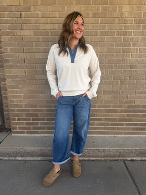 Crest Pullover - Heather Oatmeal