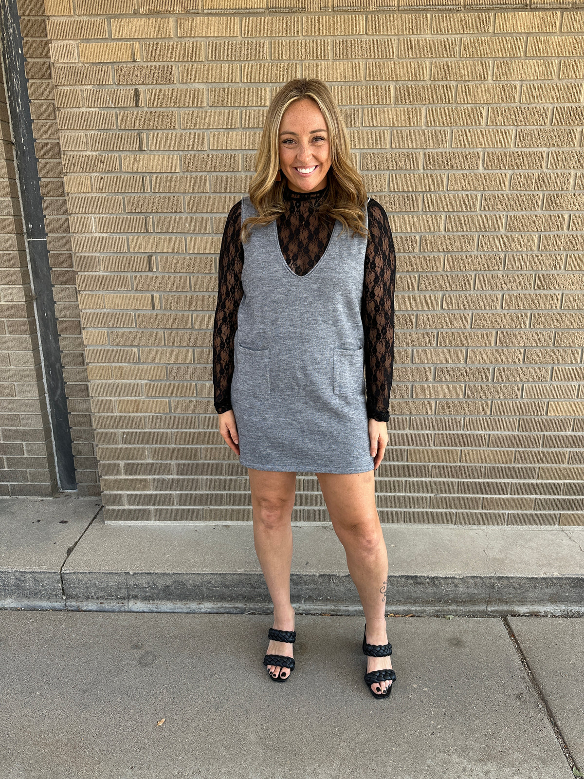 Black Lace Layering Top