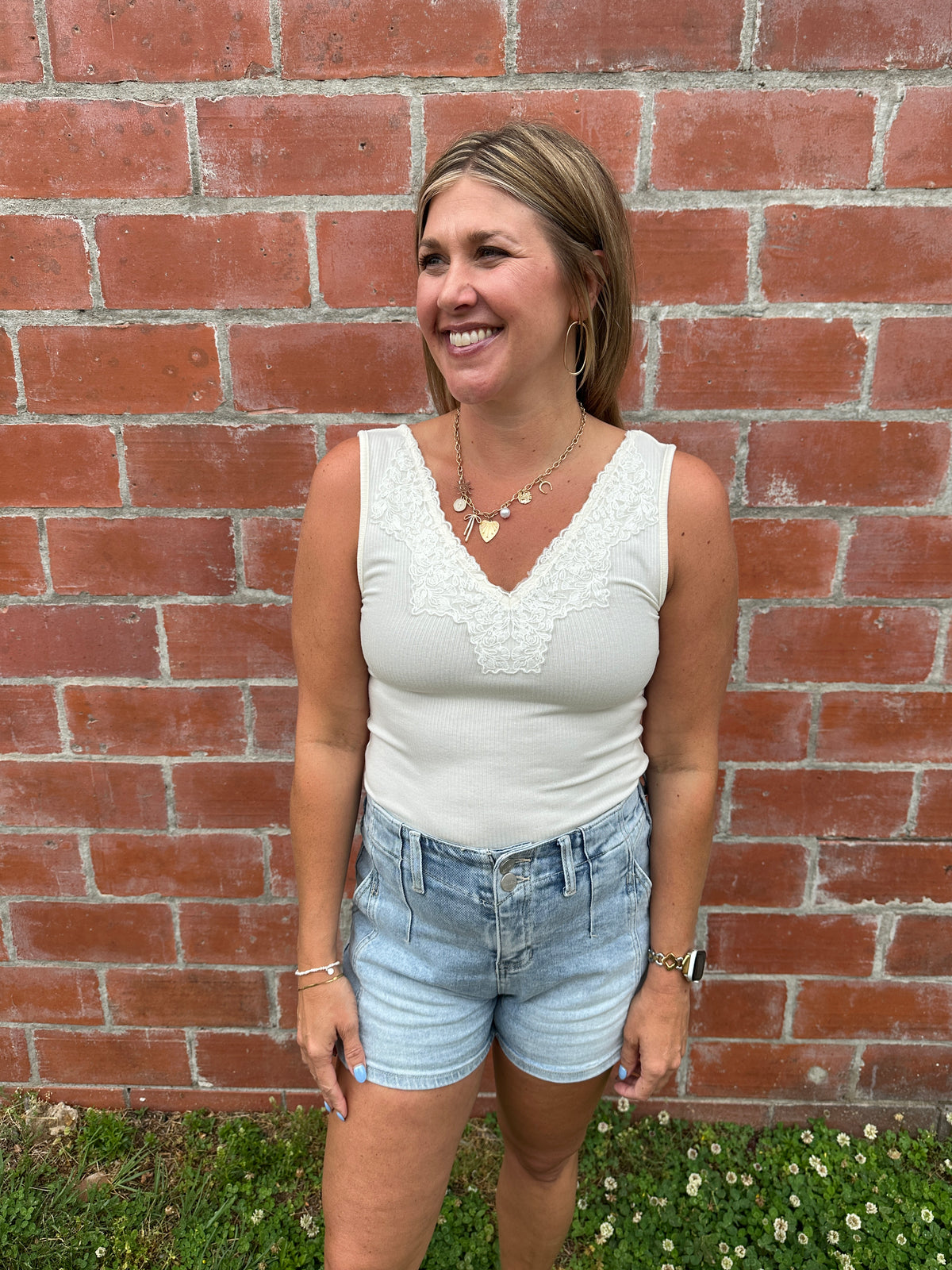 Lace Trim Tank