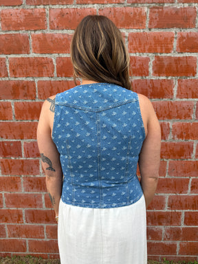 Denim Details Vest