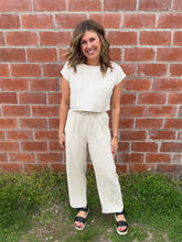 Pinstripe Linen Top