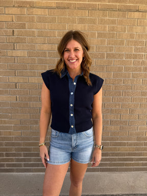 Got The Blues Denim Top