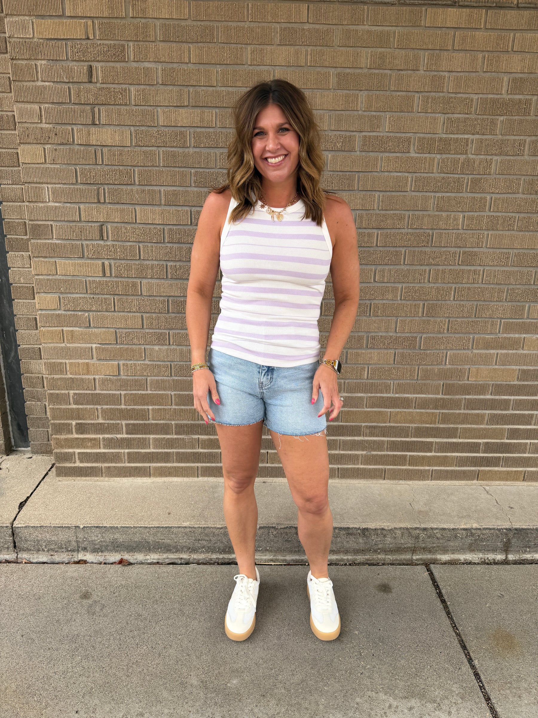 Edlin Tank - Ivory Lavender