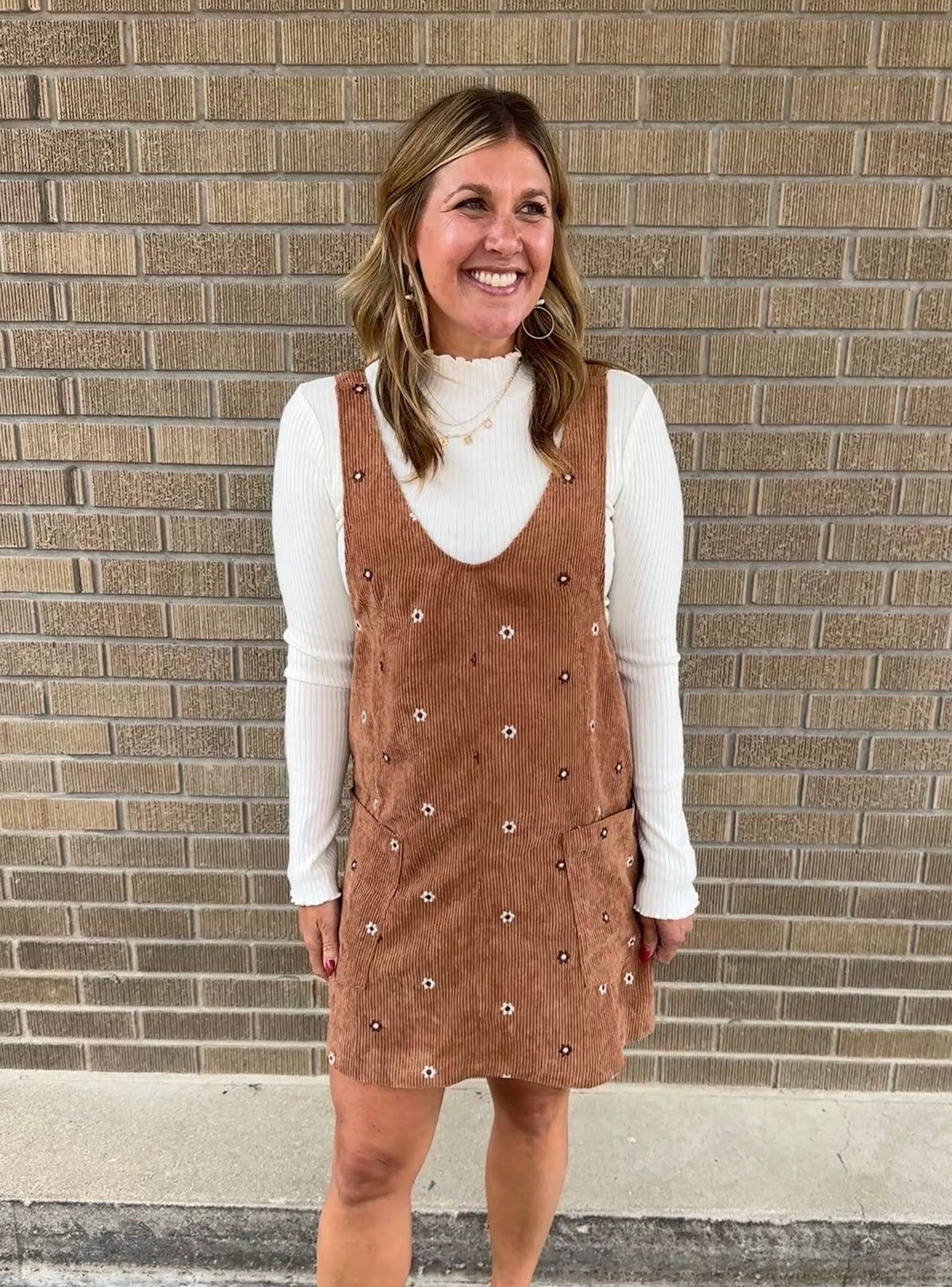 Floral Corduroy Jumper