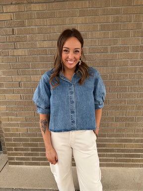 A Denim Moment Top