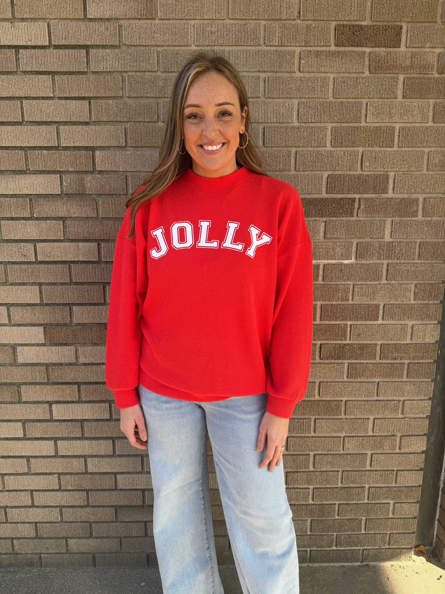 Cloudy Knit Jolly Graphic Top