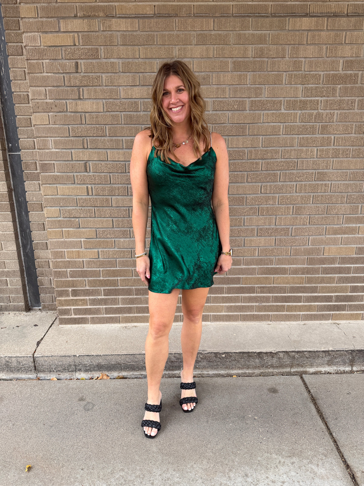 Festive in Emerald Dress