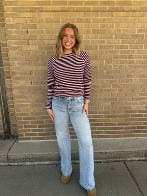 Stripes with Dark Cherry on Top