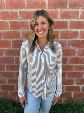 Buttery Soft Button Down - Mocha