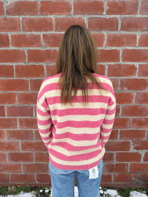 Pretty in Pink Stripe Sweater