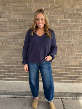 Midnight Blue Knit Sweater