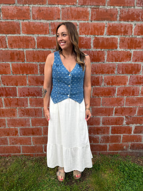 Denim Details Vest