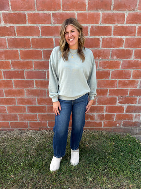 Oversized Lounge Crewneck - Sage