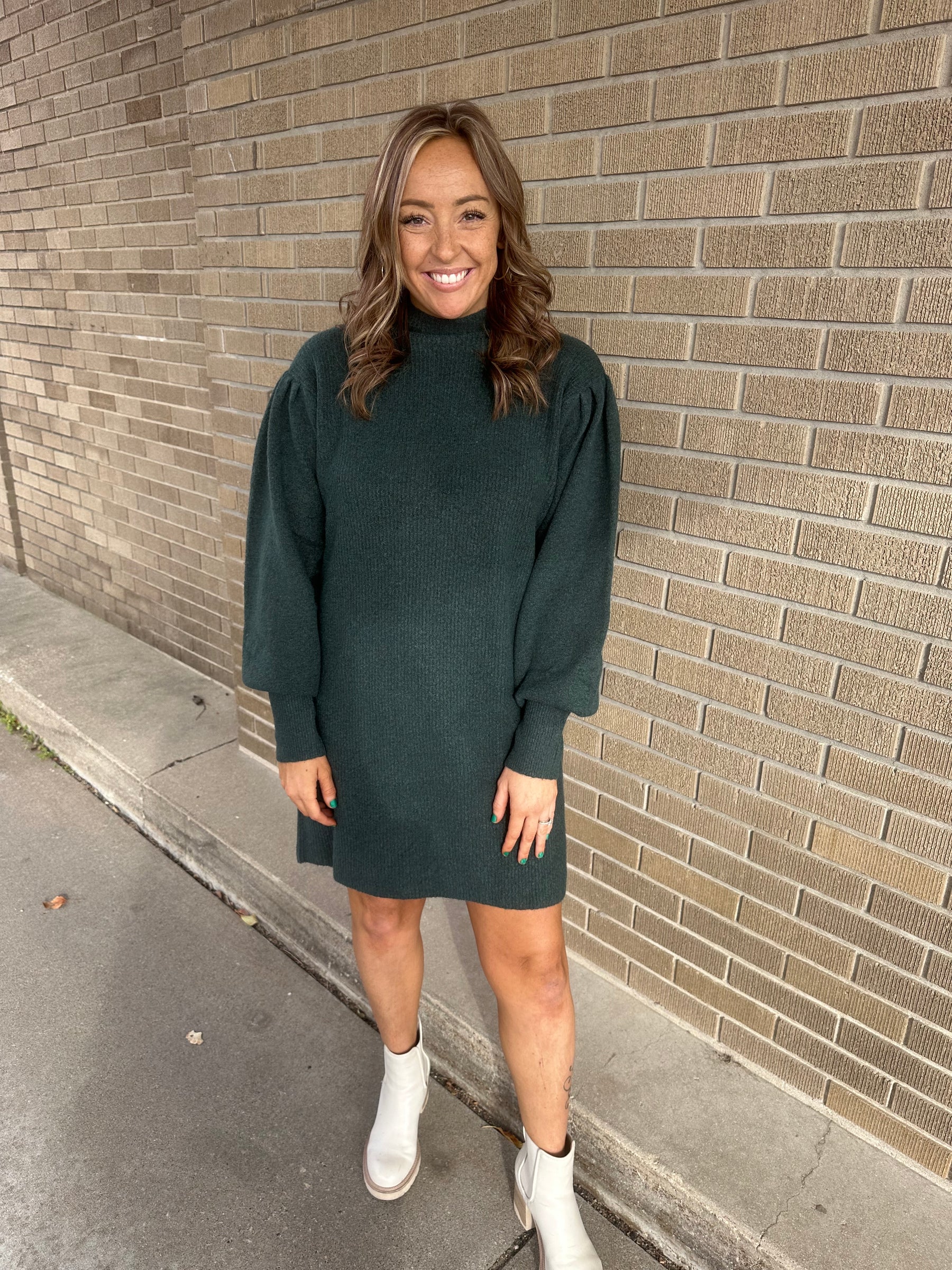 Emerald Sweater Dress